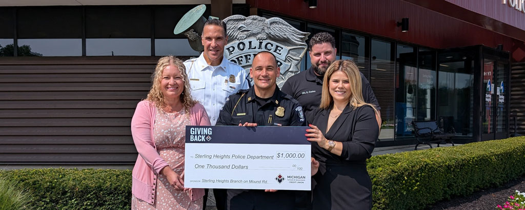 Sterling Heights Police Department presentation check